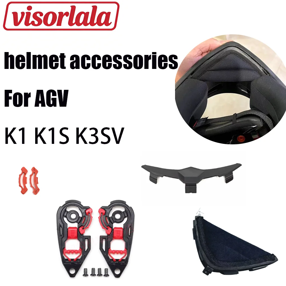 

Запчасти для мотоциклетных шлемов AGV K1, K3, K3SV, K5, K5S: подкладка, защита для подбородка и носа, вентиляционные аксессуары.