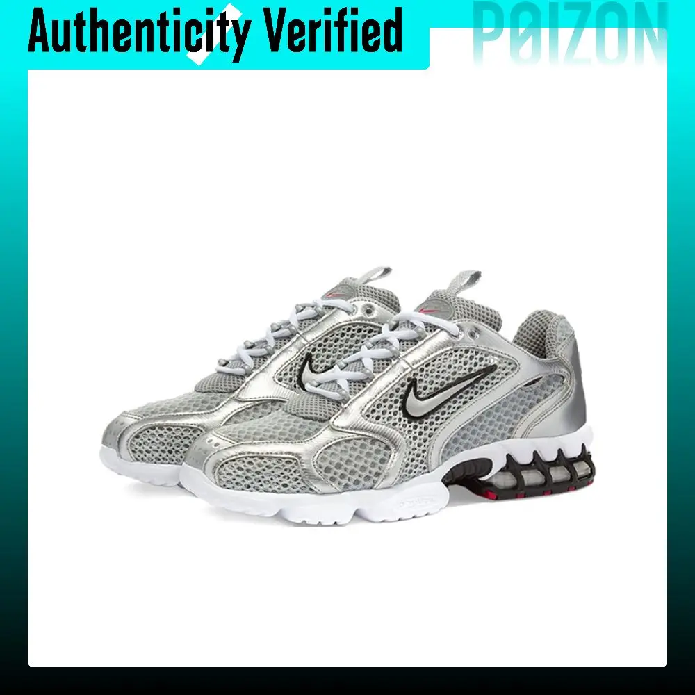 Nike Air Zoom Spiridon Cage 2, Zapatillas Casuales de Caña Baja para Hombre, Color Plateado, CJ1288-001
