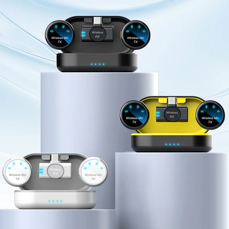 

Wireless Lavalier Microphone Clip-on Microphone Live Streaming and Recording with Noise Reduction Magnetic Style