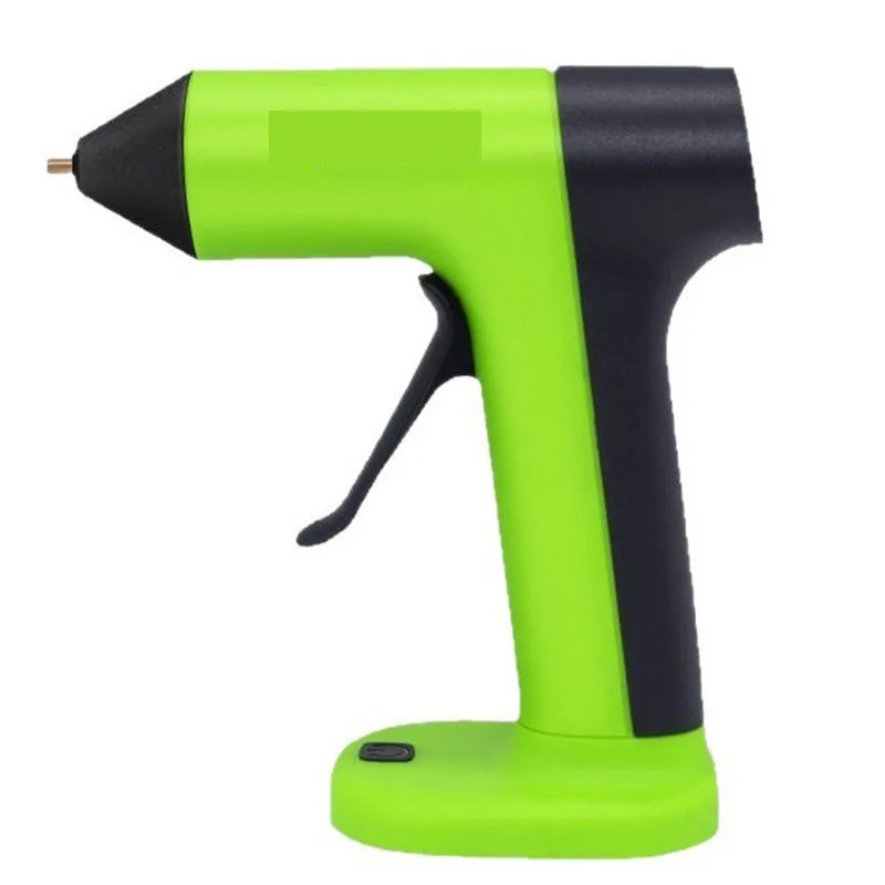 Pistola de pegamento de calentamiento rápido a prueba de fugas, pistola adhesiva de apagado automático inalámbrico, segura, antiquemaduras, producción de arte DIY, pistola de pegamento termofusible