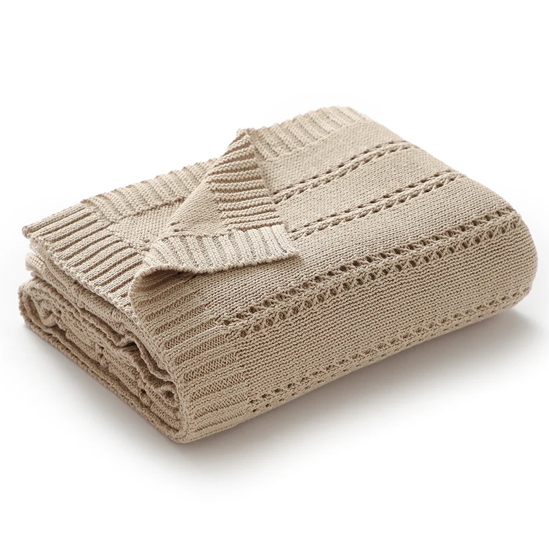 90*70cm Cotton Baby Receiving Blankets for Newborn Girls & Boys Super Soft Dual-Use Crib Nap Stroller Bedding Cradle Quilt Solid
