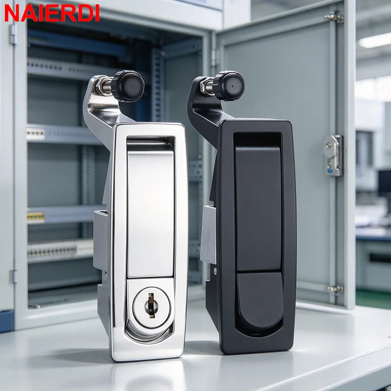 NAIERDI Press Pop-up Flush Mount Lock Aluminum Alloy Cabinet Latch Security Locks for Distribution Box File Storage AE Cabinet