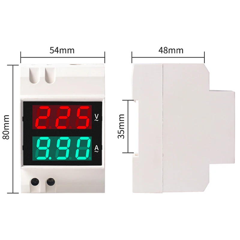 DIN rail Led Display Voltmeter Ammeter built-in Transformer AC80-300V 200-450V 0-100A Panel Voltage Current Meter