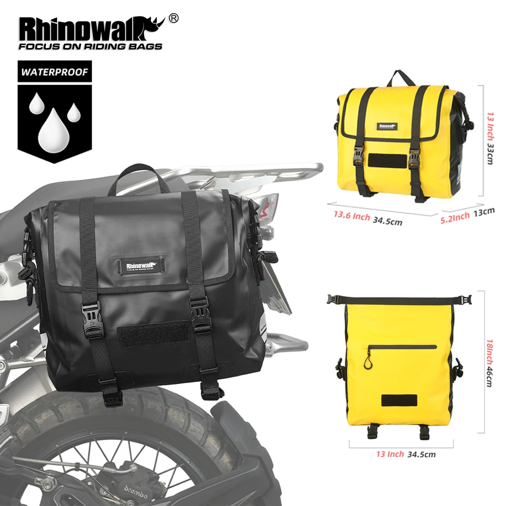 

Водонепроницаемая боковая сумка для мотоцикла Rhinowalk, 15 л, с быстрым креплением, сумка-кофр для мотоцикла, дорожный багаж, аксессуары для мототуризма
