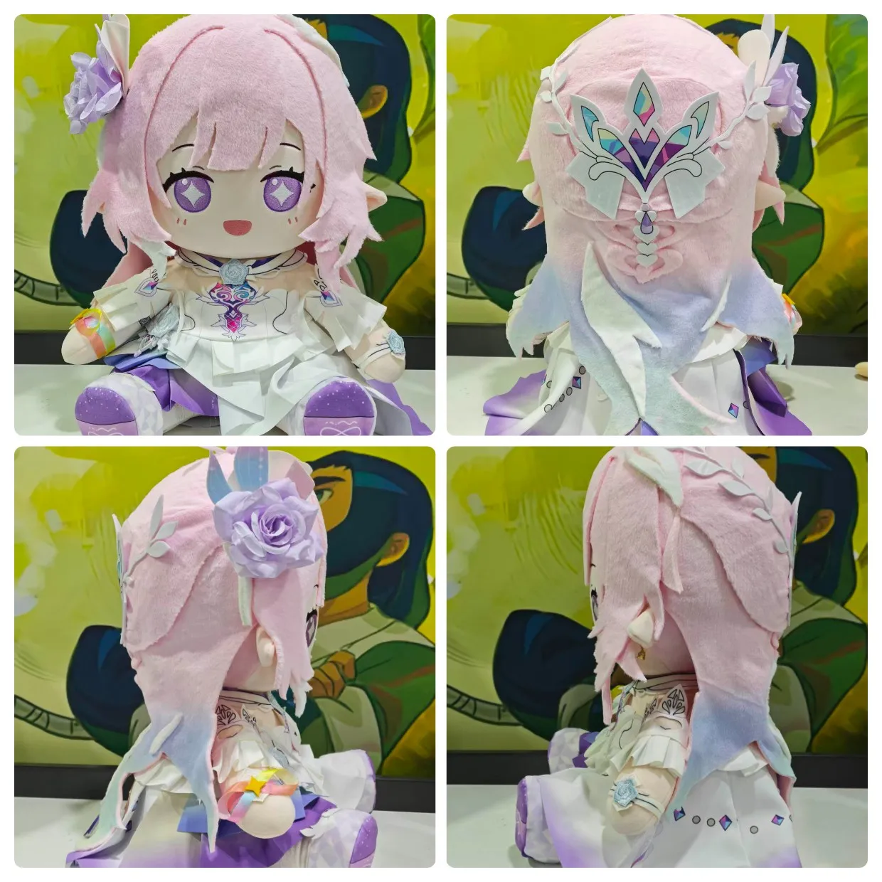 40CM Game AMPHOREUS Cyrene Honkai：Star Rail Sitting Posture Cotton Doll Plushie Cosplay Plush Dress Up Toys Mascot Gift