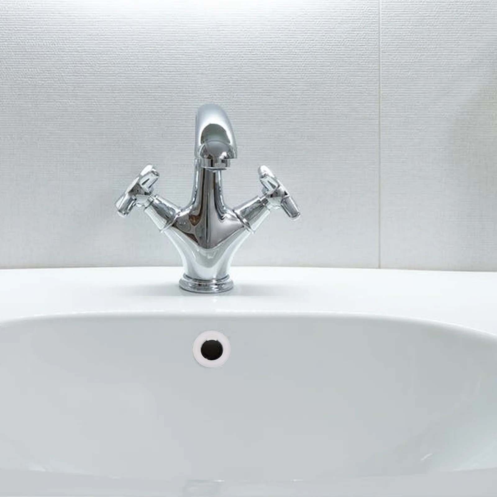 

60Pcs Bathroom Overflow Rings High Durability Wash Basin Hole Rings Easy Install Sink Overflow Covers Bathroom Sink Hollow Ring