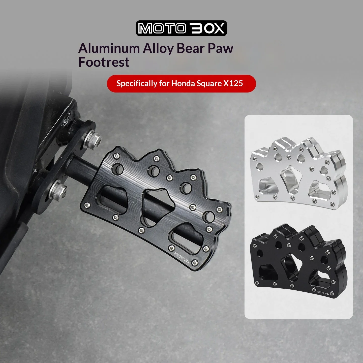 【Premium】For Honda Zuma SquareX125 modified bear paw front pedal retro hollow pedal accessories