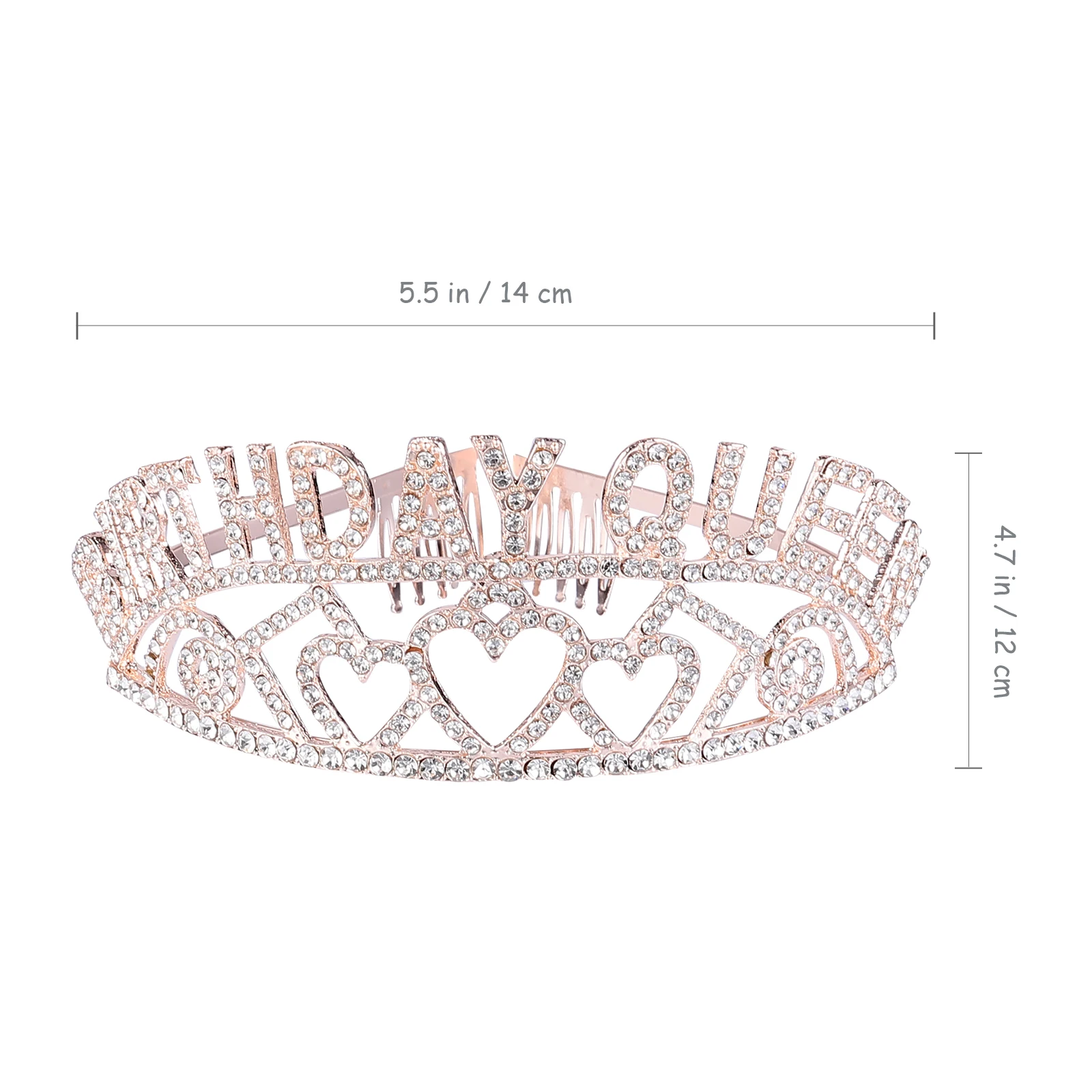

2pcs Alloy Crown Rhinestone Tiara Birthday Party Sash Headband Accessory For Girls Women Costume Hairband Decoration