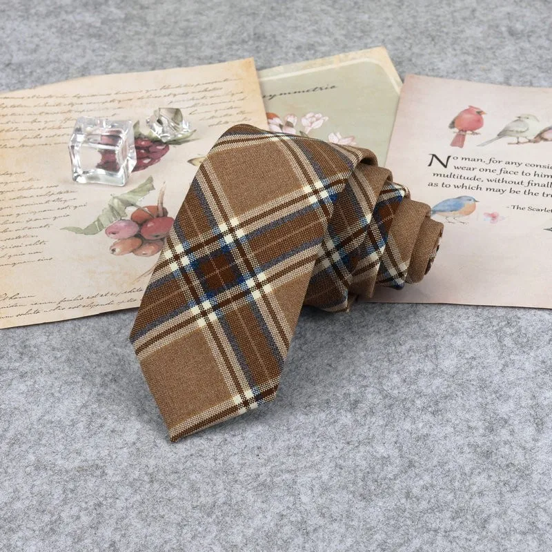 Mode Baumwolle Krawatten Für Männer Frauen Casual Plaid Krawatte Für Schule Jungen Mädchen Anzüge Krawatte Schlanke Hochzeit Krawatte gravatas 6cm – Detail 12