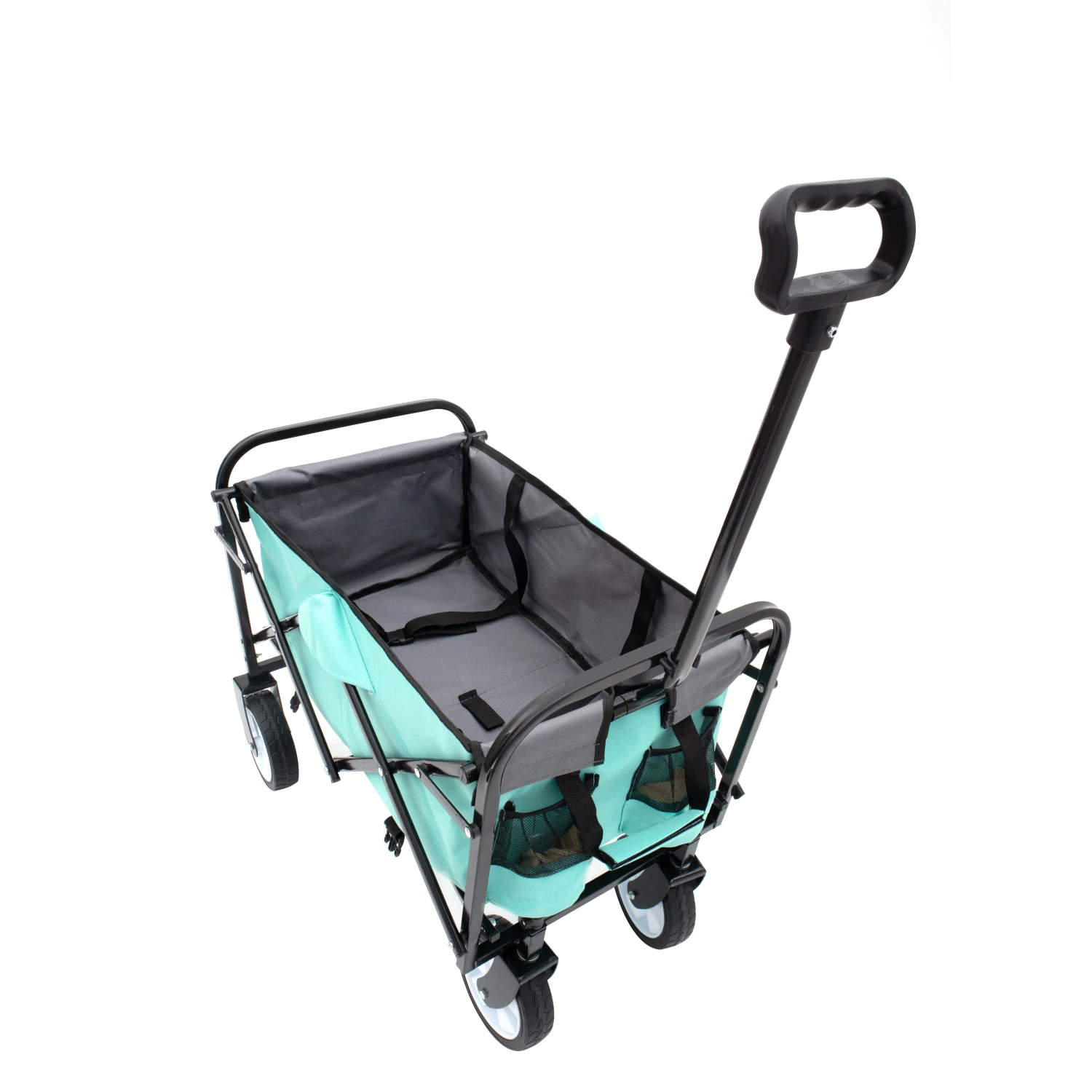 Collapsible Foldable Wagon Cart with strapping system, Beach Wagon , Utility Cart , Utility Wagon Grocery Cart for Camping Shopp