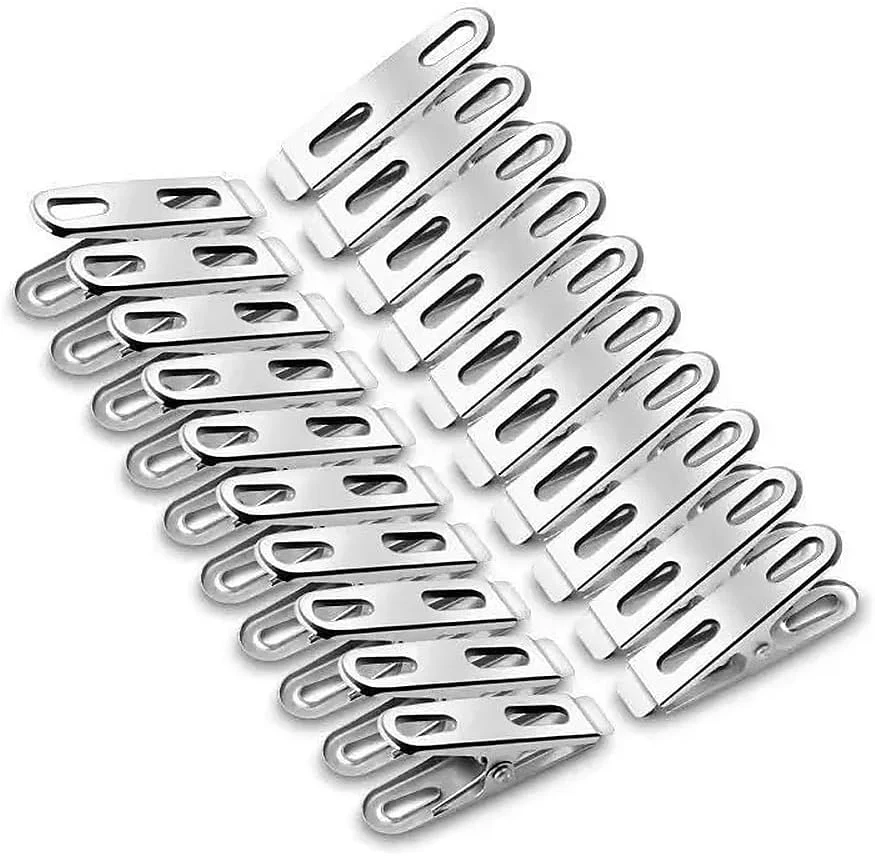20/40 Stück/Set Edelstahl-Wäscheklammern 4,5cm Clips Wäscheleine Fotoaufhänger Winddichte Metallklammern