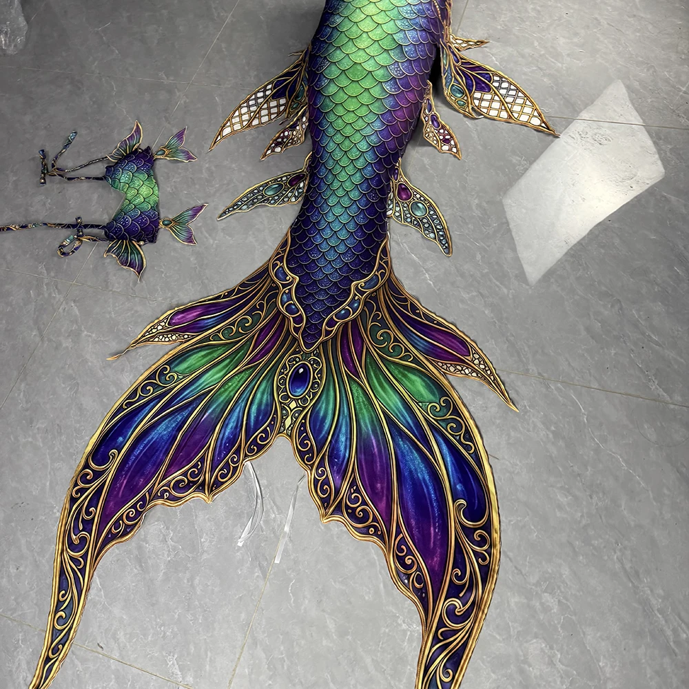 Traje de Baño de Sirena de Alta Calidad con Estampado HD 2026, Cola de Sirena para Acuario, Actuaciones y Fotografía COS