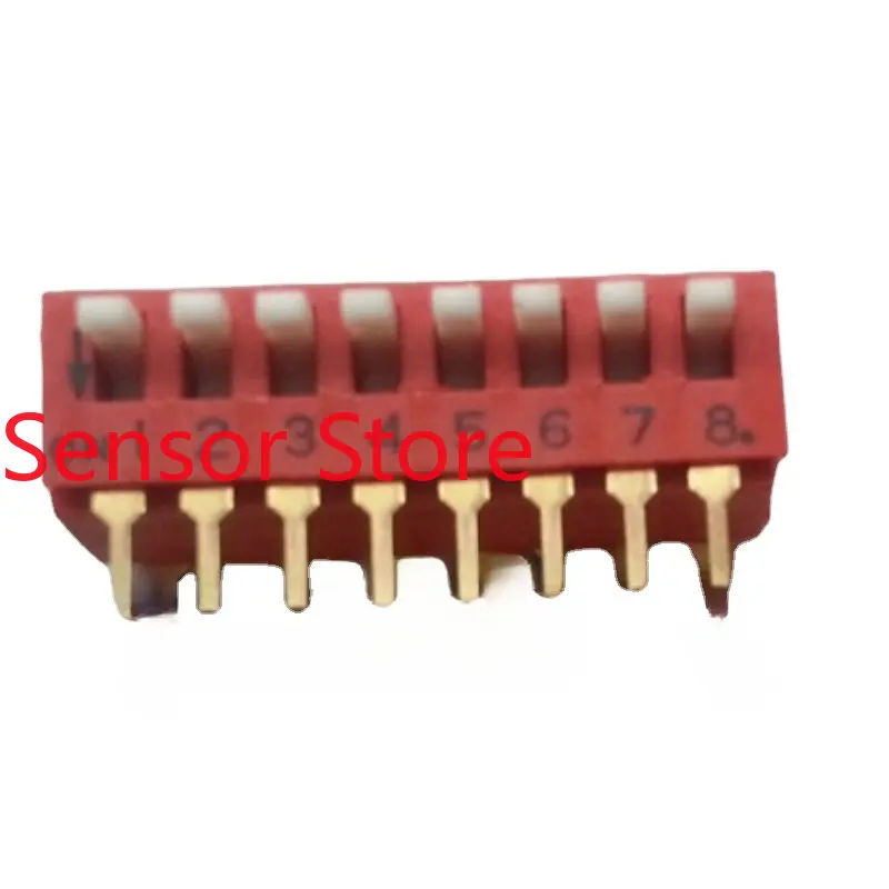 

10PCS WCAP8332B 8-bit Dip Switch 8P Keyboard-type Side Dial Code 2.54mm Red