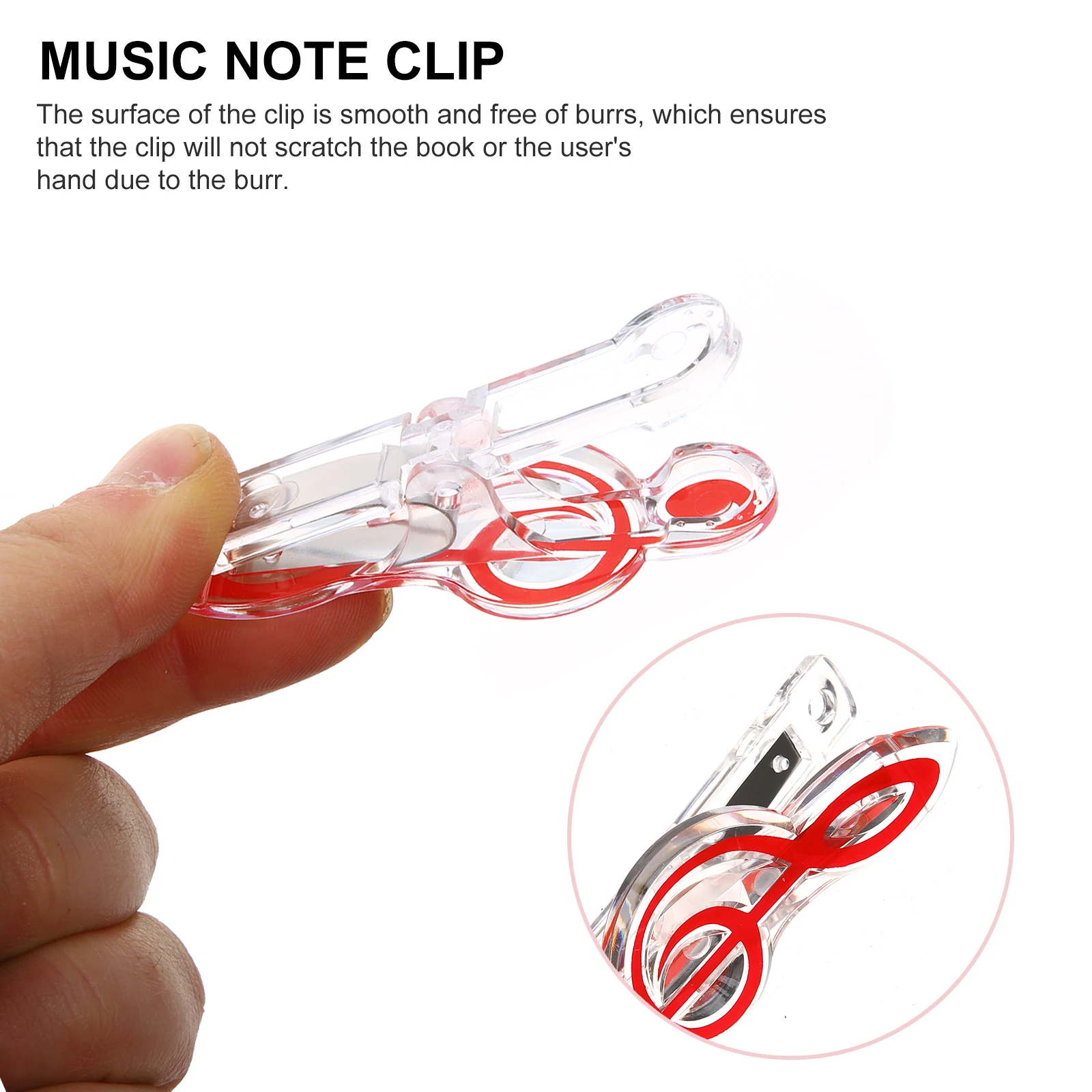 

20 Pcs Music Sheet Clips Bookmark Holders for Book Paper ABS Plastic Strong Lightweight Portable Note Page Marker