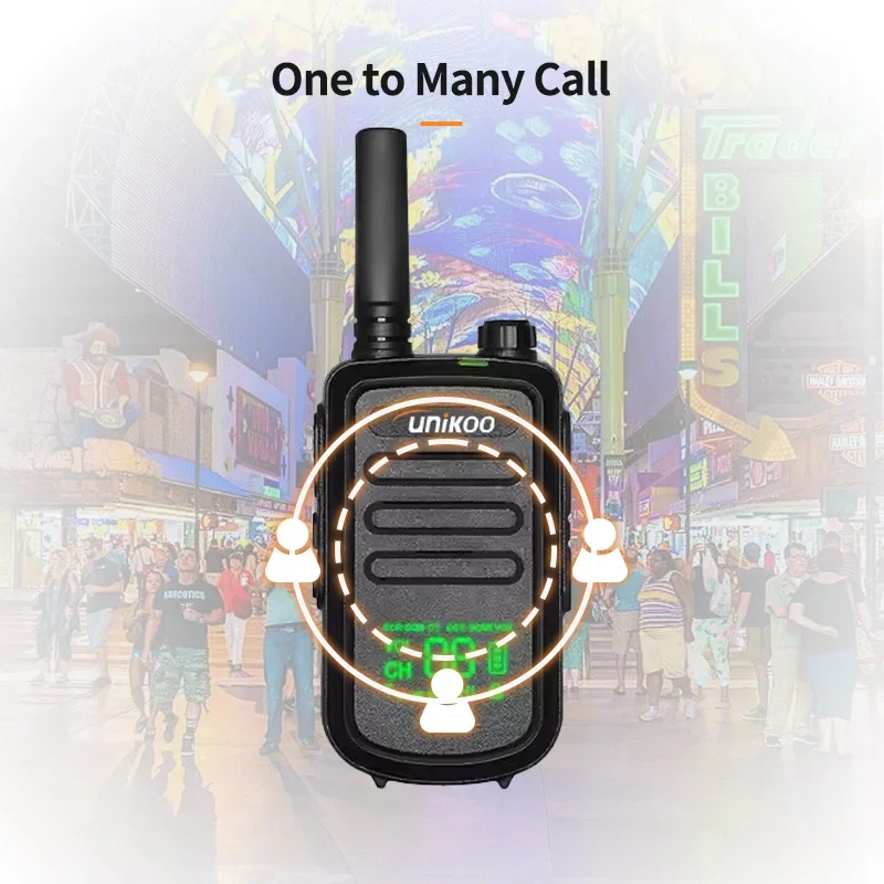 Unikoo UK253 Mini Walkie Talkie Screen Display Type-C Charging 16 Channels Licence-free Portable Two Way Radio for Hunting