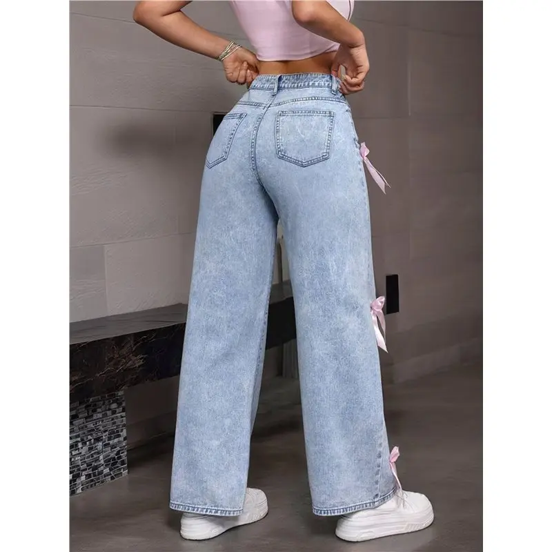 【NEW USER EXCLUSIVE】Baggy Jeans For Teen Girls Woman Jeans High Waist Wide Leg Loose Pants Casual Streetwear Clothes