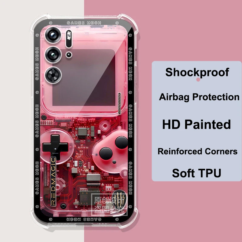 For Nubia Red Magic 9S Pro Phone Case For Red Magic 9 Pro Plus Pro+ 8 7 Transparent All-inclusive TPU Anti-fall Shell
