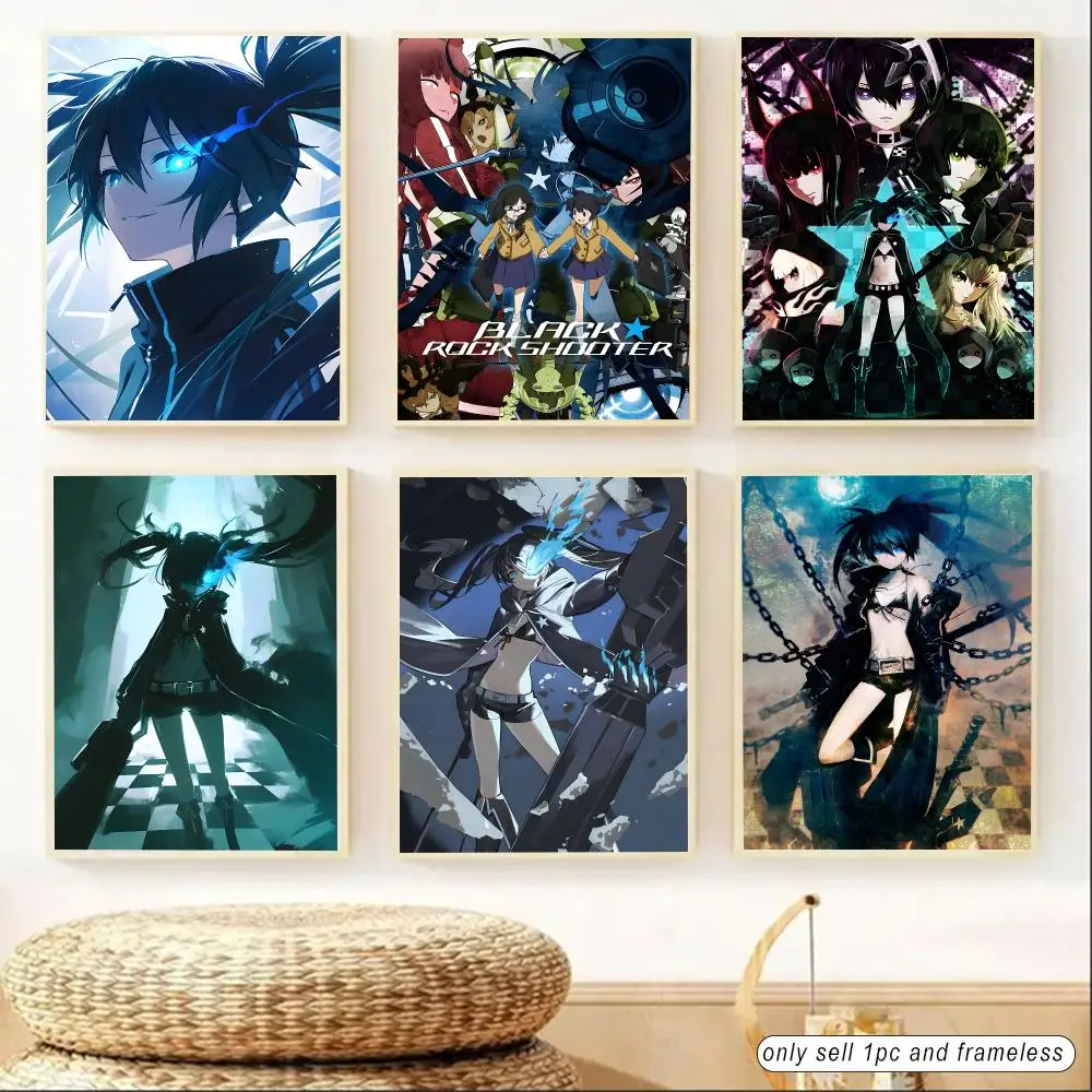 Anime Black Rock Shooter Poster Sticky Poster Home Office Wall Bedroom Living Room Kitchen Decoration Painting