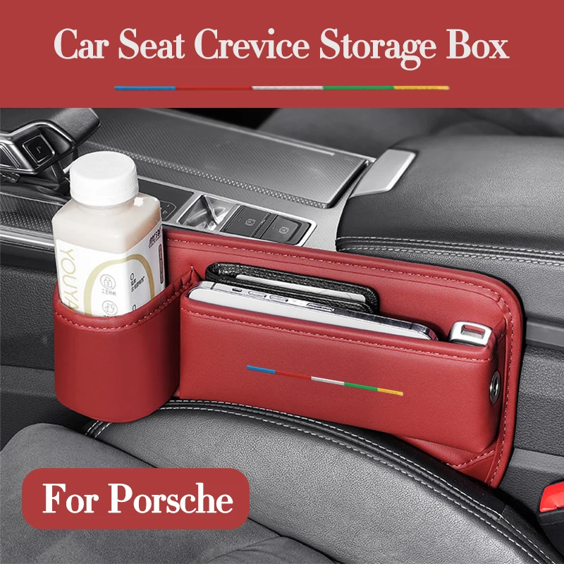 

2025 Car Styling Leather Car Seat Storage Box Bag For Porsche Panamera 970 Boxster 986 987 Cayman 911 996 997 Auto Accessories