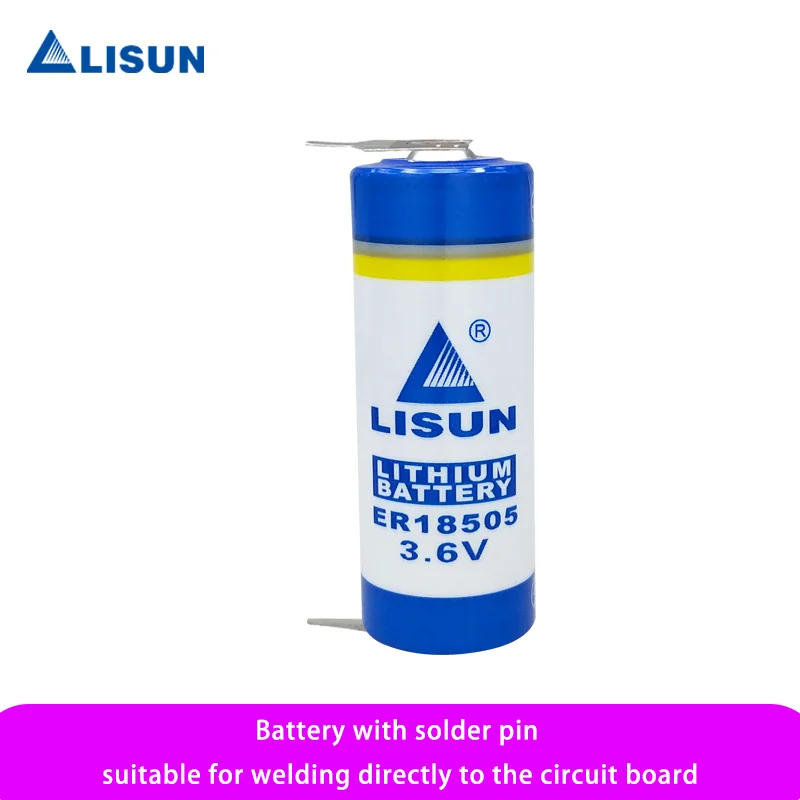 

LISUN ER18505 with Welding Foot Disposable Lithium Battery 3.6V Industrial Control PLC Servo Instrument Water Meter Flow Meter