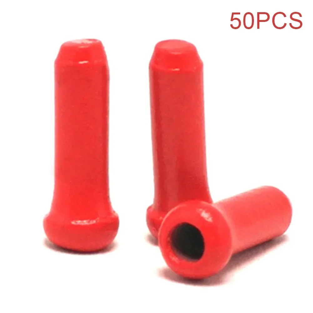 Wine Red/Fluorescent Green/Orange Wire End Cap Set For MTB Road Bike Brake Shifter Derailleur Inner Cable Tip Crimps