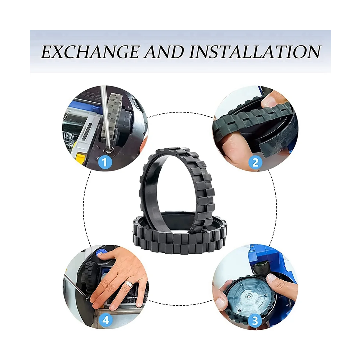 ยางล้อยางสำหรับ iRobot Roomba I7 I7บวก E5 E6 E7 500 600 700 800 900ชุด S9 S9 + ชิ้นส่วนเครื่องดูดฝุ่น12ชิ้น