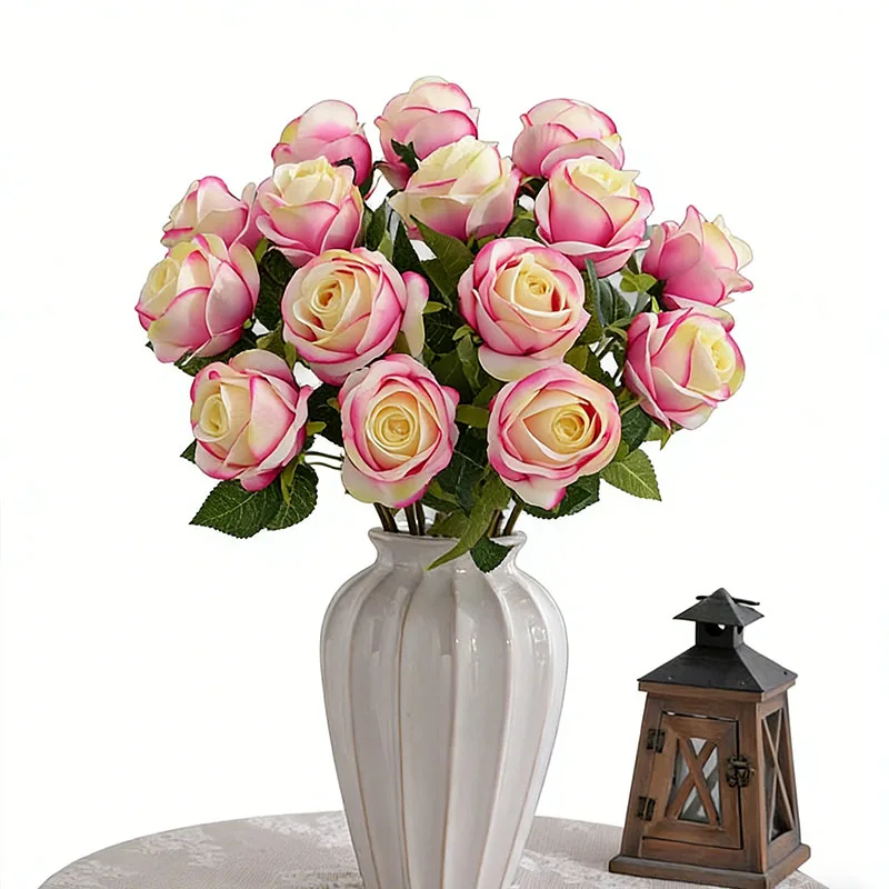 

10Pcs Artificial Rose Bulk with Stems for Decoration Celebration DIY Wedding Centerpieces Bridal Shower Party Mother's Day