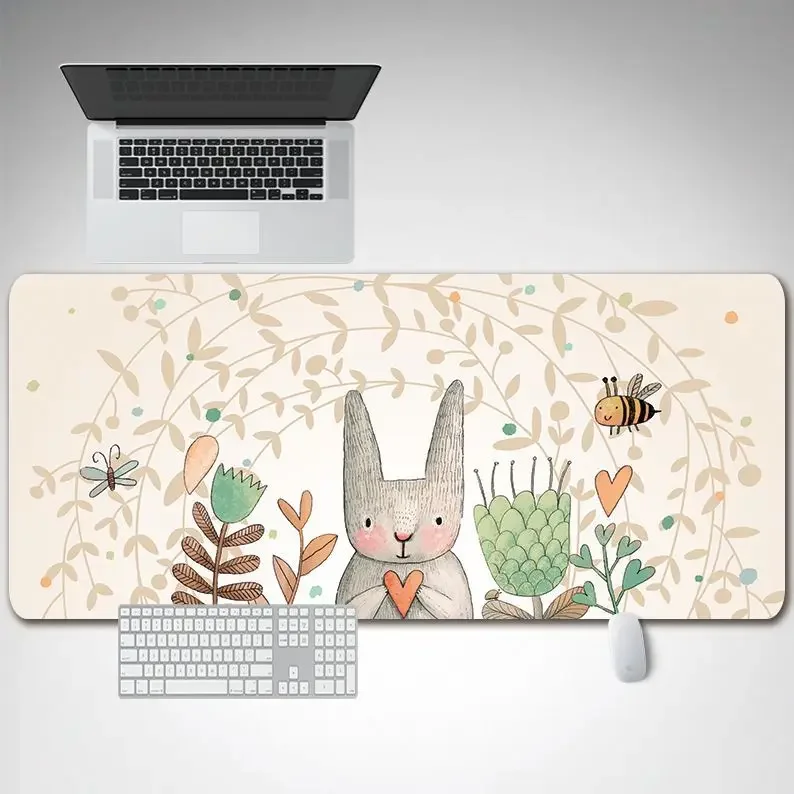 Tappetino per Mouse grande Comtuper tappetino da scrivania Large XL Mousepad Kawaii Gaming Accessoroes Laptop Gamer Keyboard MacBook Waterproof Maus Mat