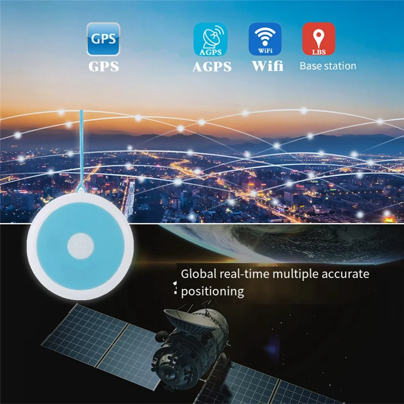 

ABKN-4G GPS-локатор, персональная аварийная сигнализация, синий детский безопасный локатор с функцией разговора для детей пожилого возраста