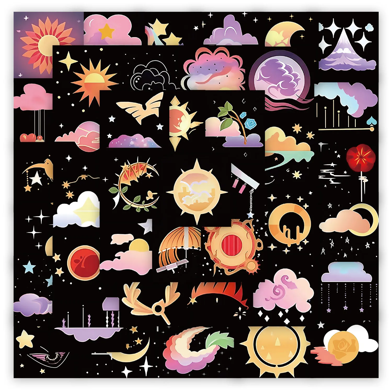 

50 шт., аксессуары в Instagram-стиле, наклейки, чехол для телефона «сделай сам», термос для ноутбука, игрушечные наклейки на бутылку