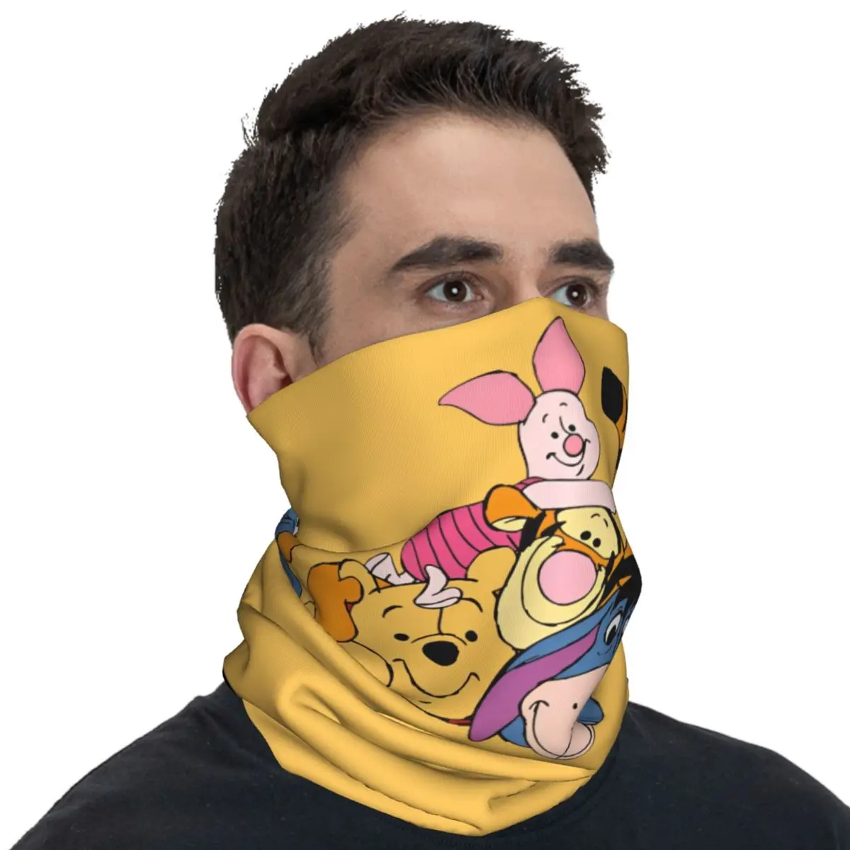 Piglet Pooh Bear With Friends- Balaclava Hiking Camping Tactical Mask Women Funny Sun Protection Bicycle Mask Breathable Scarves