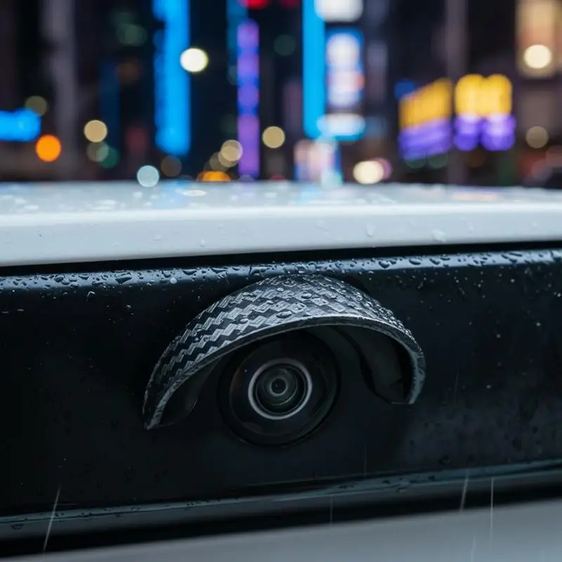 Car Rear View Camera Rain Shield 1/2/4Pcs Durable Waterproof PVC Cover for Safe Reverse Parking
