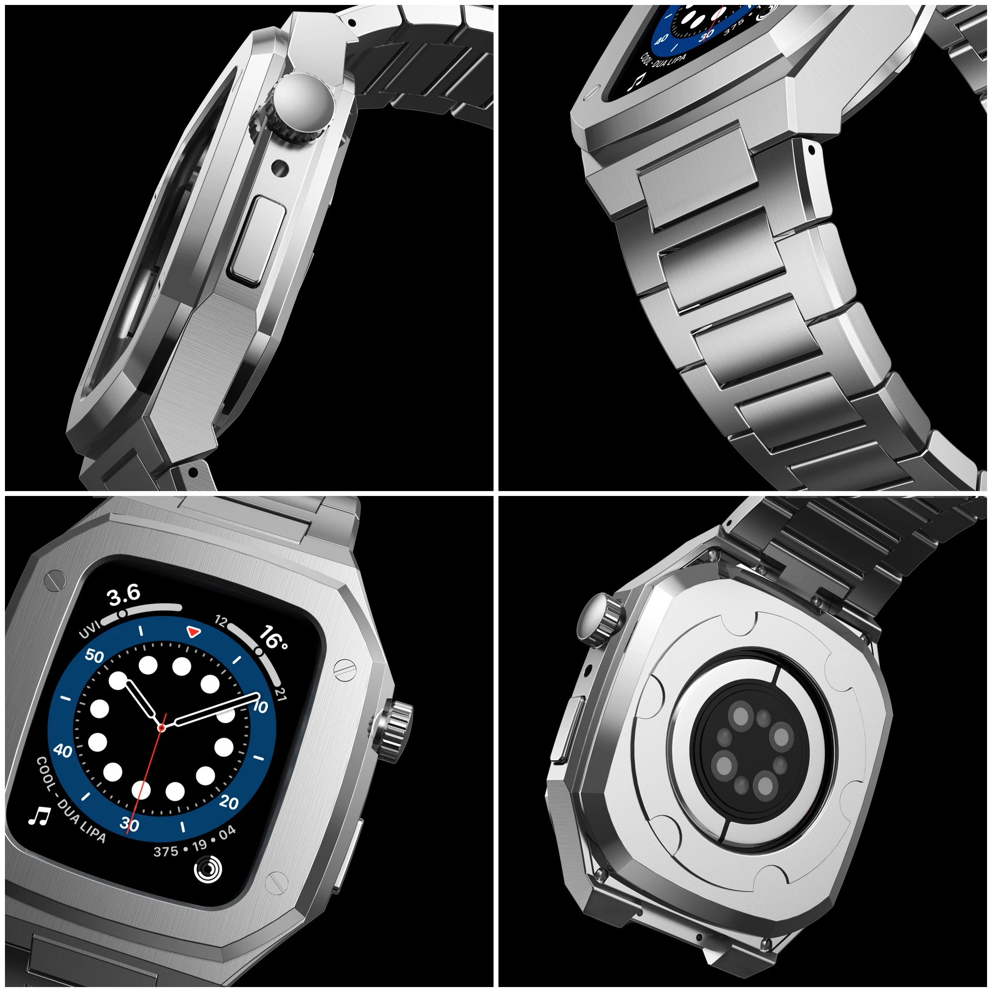 Imagem -05 - para Apple Ver6 44 mm Metal Assista Case com 316l Pulseira de Aço Inoxidável Proteger Capa para Iver