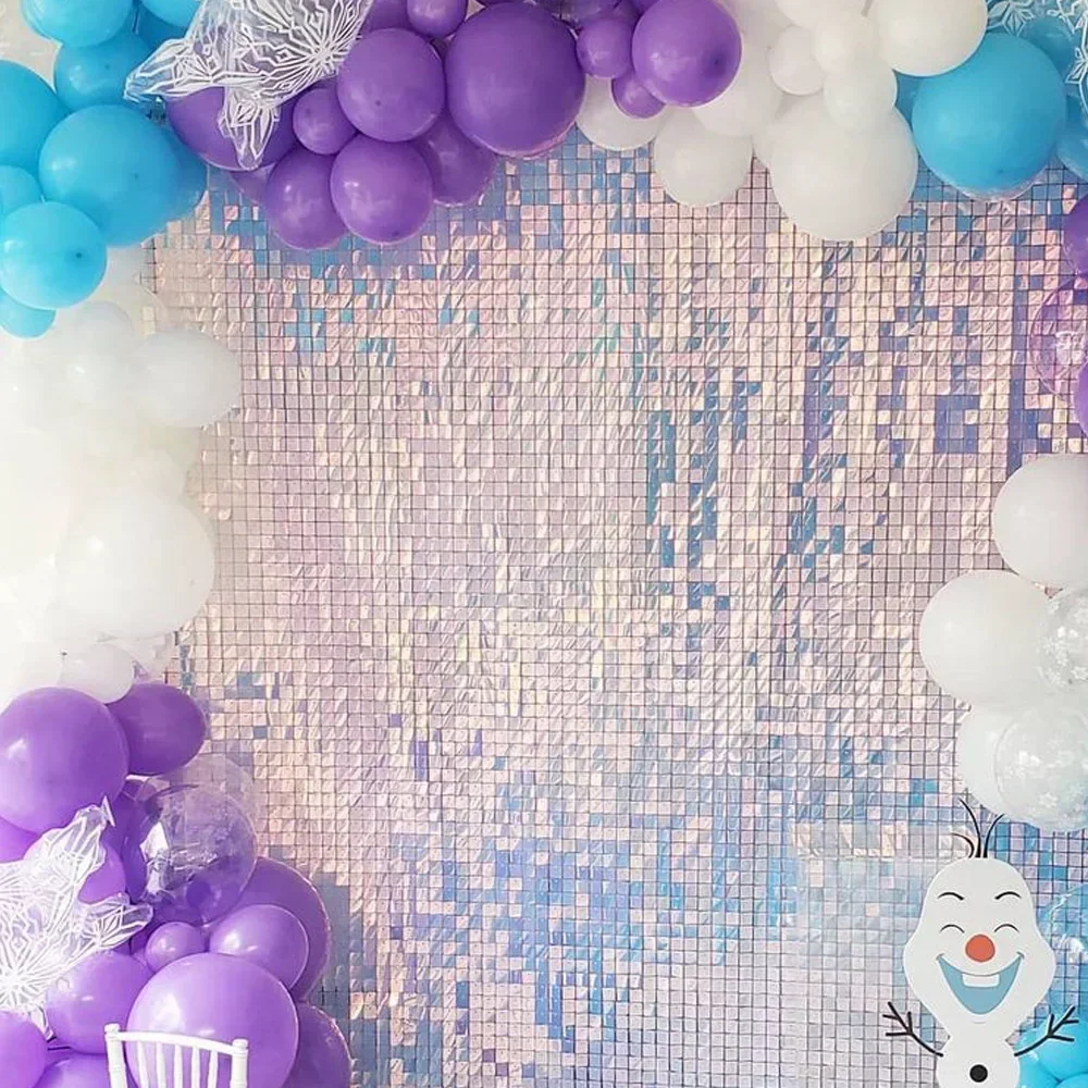 12/16/18 Stück sechseckige Pailletten-Hintergrundplatten für Hochzeit, Geburtstag, Party, Hintergrund, Wanddekoration, schimmernder Hintergrund, Vorhang, 30 x 30 cm – Detail 30