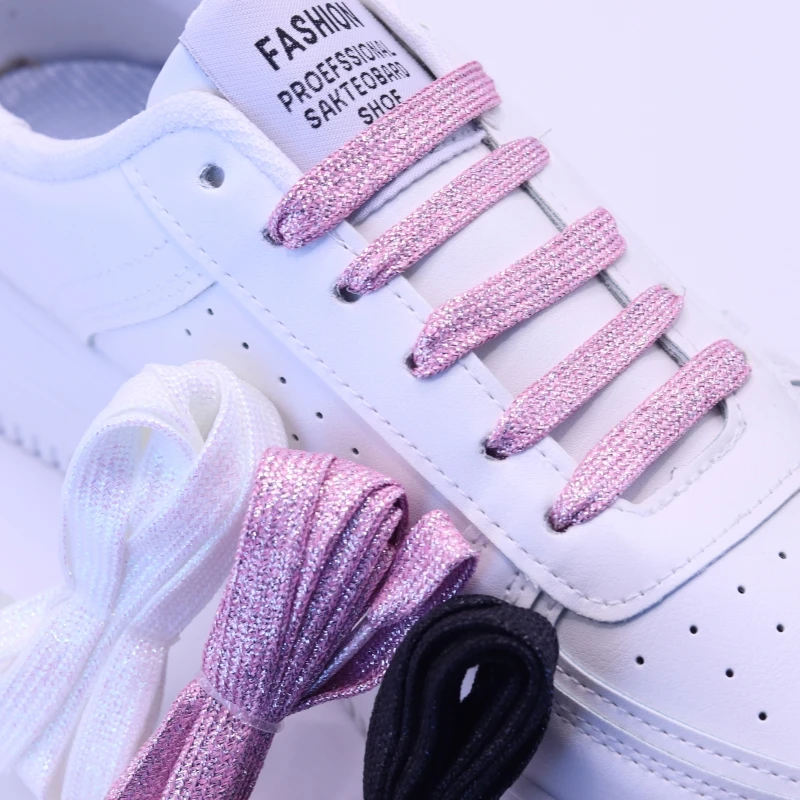 

Новые плоские белые, черные, розовые шнурки для женщин и мужчин, подходят для высоких шнурков AF1, спортивные шнурки для обуви, аксессуары для обуви