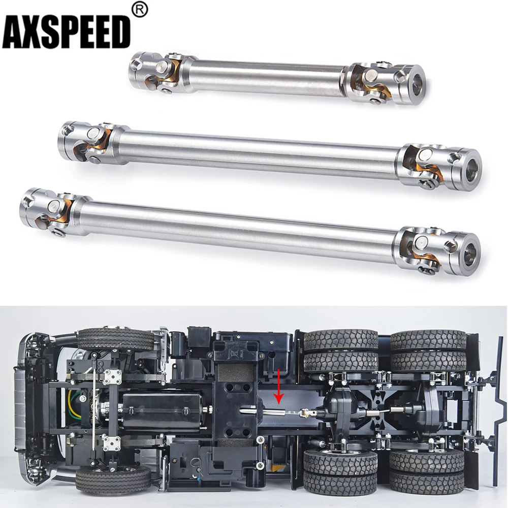 AXSPEED 40mm-260mm Metal Drive Shaft Joint CVD for 1/14 Tamiya RC Tractor Truck Model Car Upgrade Spare Parts Accessories