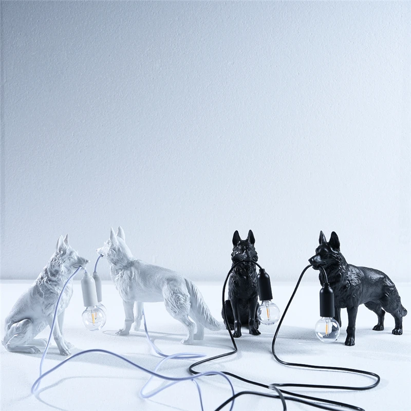 German Shepherd Resin Lamp Nor - Resin Art In Floor 评论和价格