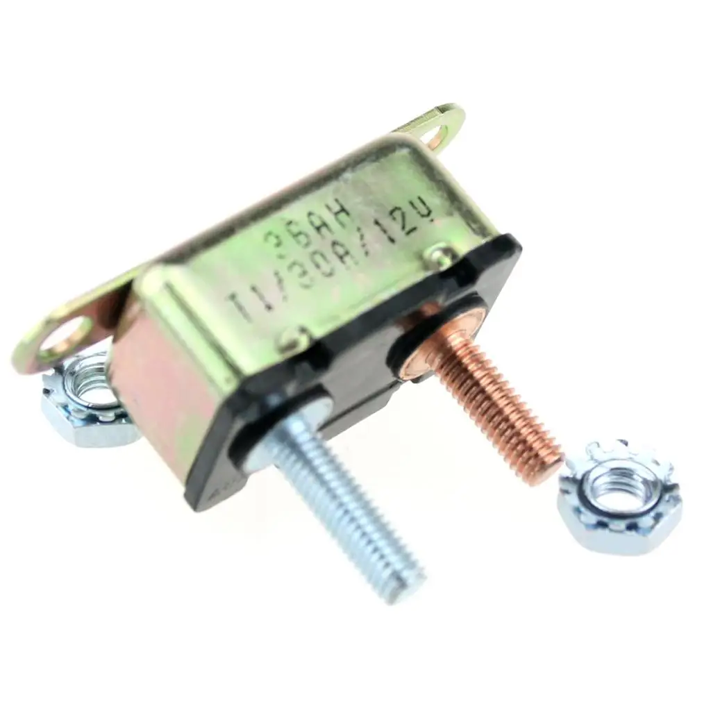 Circuit Breaker Fuse 30A Short Stop Auto Reset 12V Stud Type Dc Breaker for Trailer Brake Setups