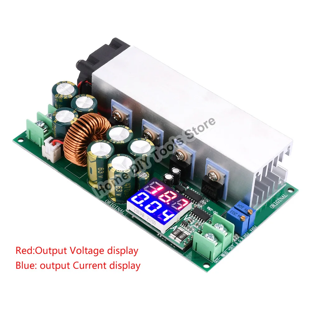 

Step-down Power Supply Module DC12-80V to DC2.5V-50V 20A 600W High Power Adjustable Buck Converter With Voltage Display