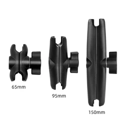 Brazo de doble enchufe de aleación de aluminio para abrazadera de montaje de soporte de cabeza de bola de 25mm/1 pulgada para brazo de extensión de cámara de motocicleta y bicicleta