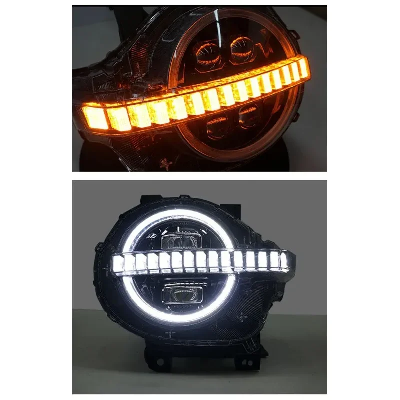 Laser headlights car modification super bright LED headlight assembly yellow turning daytime