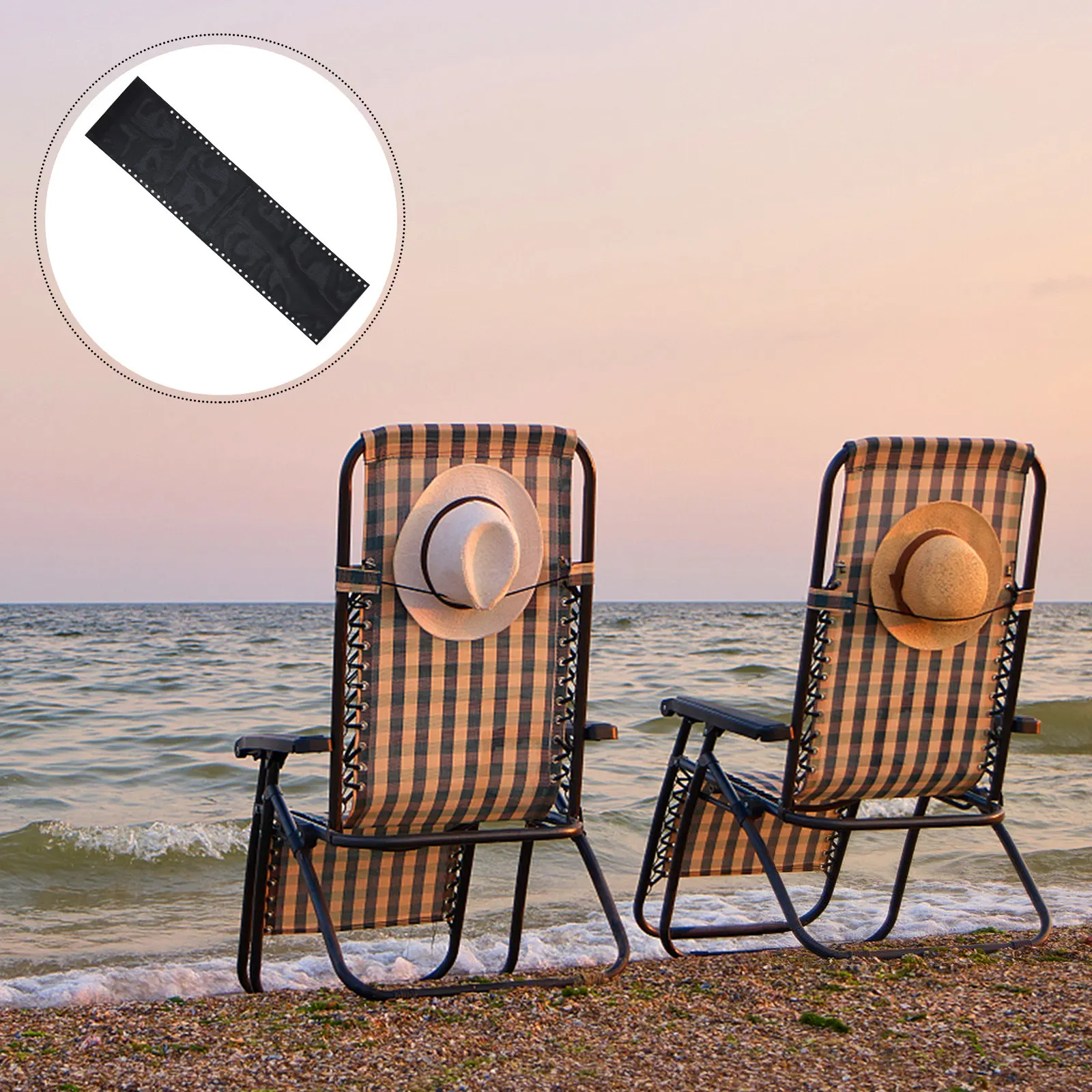 Sturdy Chair Replacement Kit Black Fabric Elastic Cords for Recliners Lounge Patio Anti Gravity Cloth Outdoor Furniture