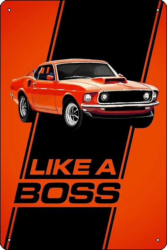 1969 429 - Like a Boss! Poster Metal Tin Sign  Funny Man Cave Home Office Bar Decor