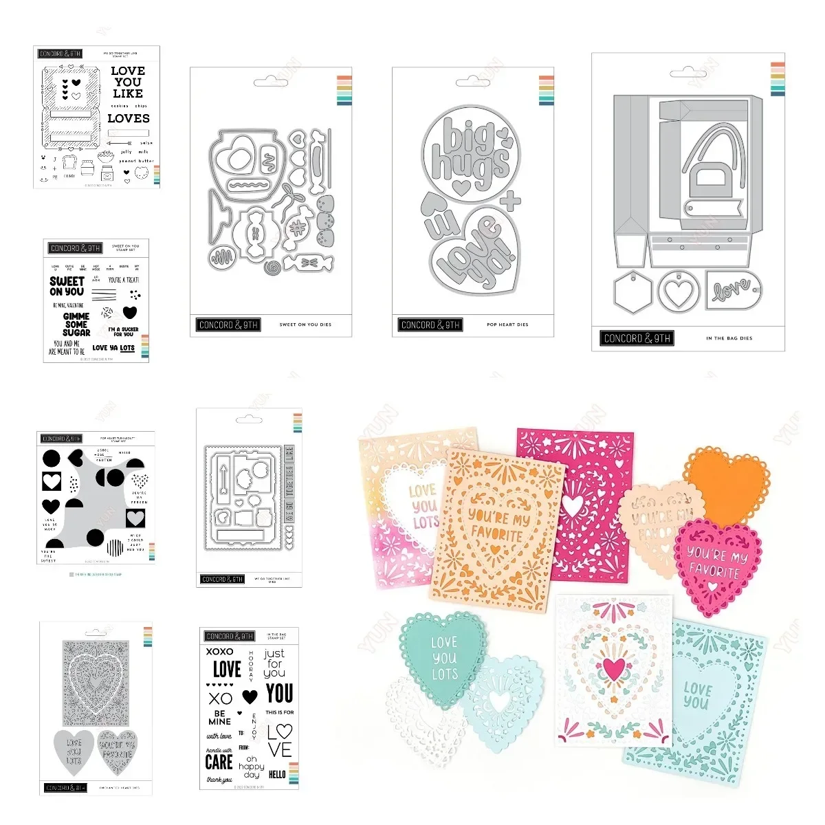 

Enchanted Heart Dies Sweet on You We Go Together Metal Cutting Dies Stamps Handmade Making Scrapbook Greeting Card Decoration