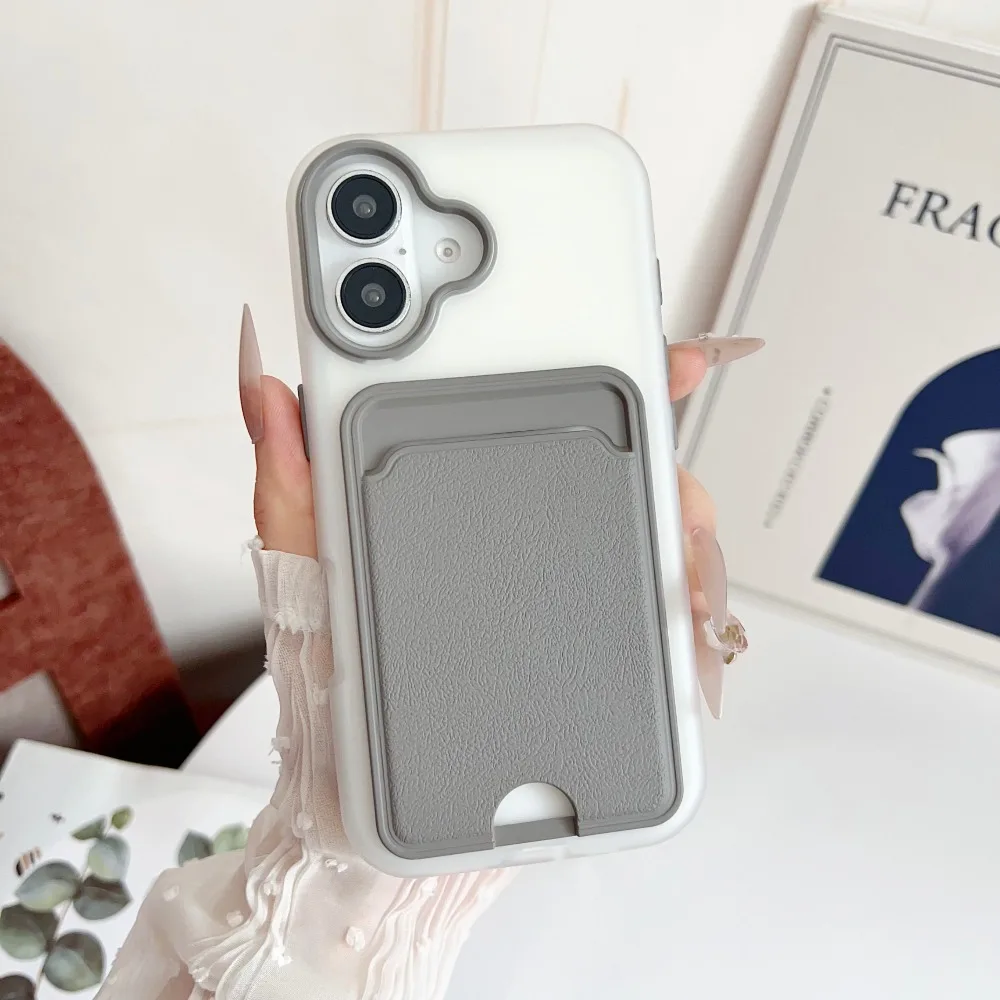 حافظة هاتف 2 في 1 من مادة TPU مناسبة لهاتف iPhone 17 16 15 Plus Pro Max، حافظة هاتف بنمط بطاقات من الجلد المتخصص للفتيات بفتحة كبيرة #3