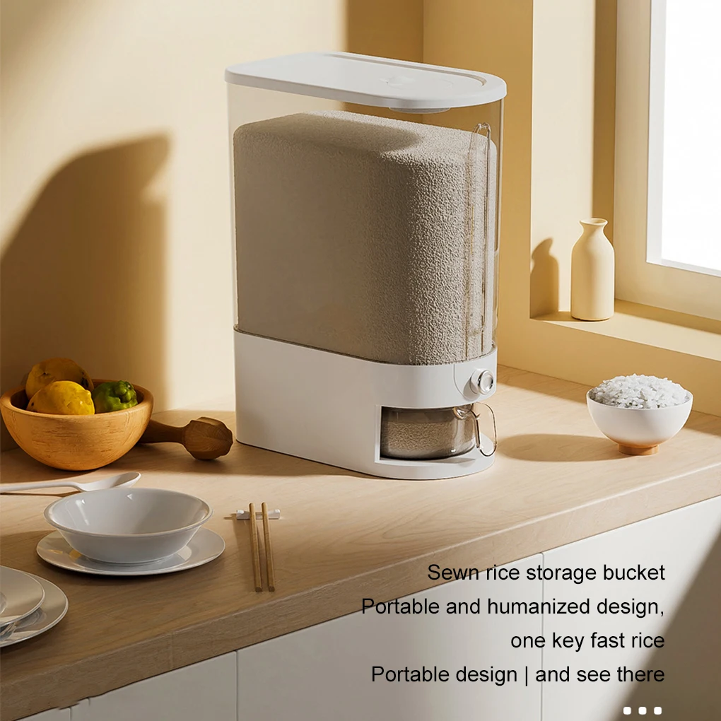 الراقية دلو الأرز المضغوط الحشرات واقية من الرطوبة مختومة المنزلية الغذاء الصف صندوق الأرز حاوية تخزين الدقيق 5 كجم #5