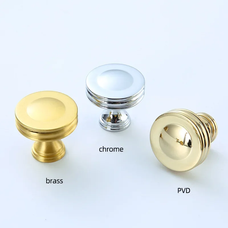 Brass handle drawer wardrobe shoe cabinet door simple solid round single hole gold small handle