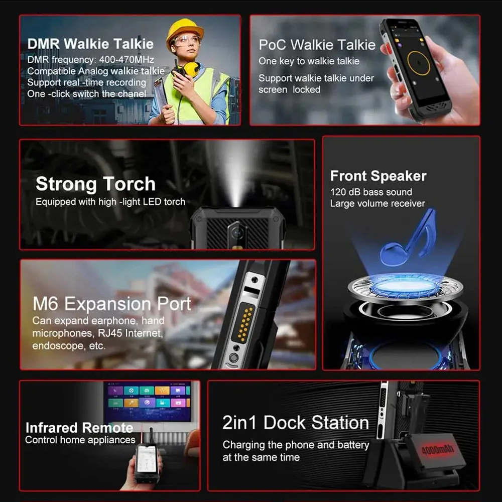 CONQUEST F3 Touch 2025 Unlocked 4G Dual SIM Rugged Mobile Phone Support  Cellphones with Strong Flash