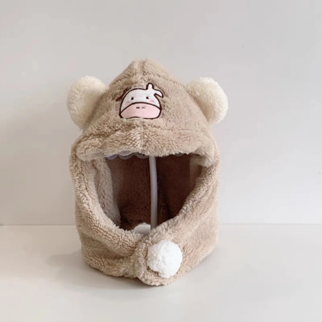 الكرتون قبعة للفتيات الفتيان وشاح رشاقته قبعة الشتاء قبعة للأطفال الوليد الطفل الاشياء الأطفال قبعة زائد الصوف الاطفال قبعات 1-18Years #5