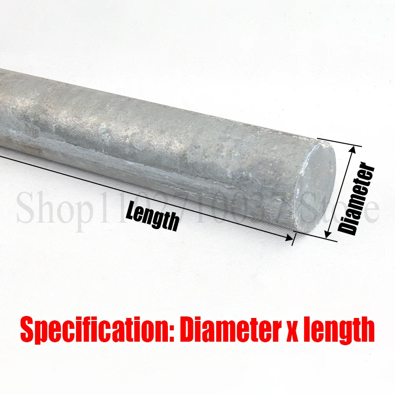 1PC Dia 10-30mm Marine High Purity Zinc Rod Electroplate Anode Electrode Zn≥99.5% Ingot Round Bar Anti Corrosion Antirust